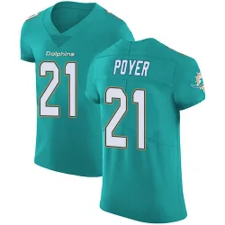 Men's Jordan Poyer Miami Dolphins No.21 Elite Aqua Team Color Vapor Untouchable Jersey - Green