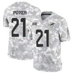 Men's Jordan Poyer Miami Dolphins No.21 Limited 2024 Salute to Service Jersey - Arctic Camo