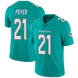 Men's Jordan Poyer Miami Dolphins No.21 Limited Team Color Vapor Untouchable Jersey - Aqua