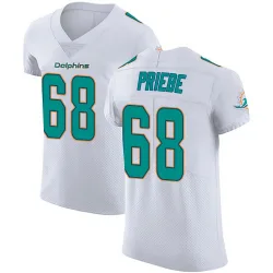 Men's Josh Priebe Miami Dolphins No.68 Elite Vapor Untouchable Jersey - White