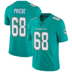 Men's Josh Priebe Miami Dolphins No.68 Limited Team Color Vapor Untouchable Jersey - Aqua