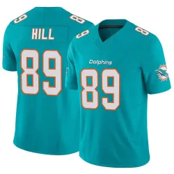 Men's Julian Hill Miami Dolphins No.89 Limited Vapor F.U.S.E. Jersey - Aqua