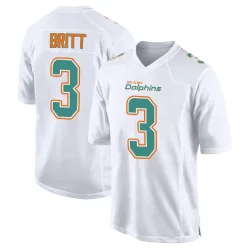 Men's K.J. Britt Miami Dolphins No.3 Game Fashion Jersey - White