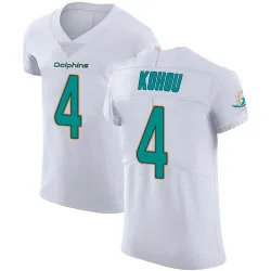 Men's Kader Kohou Miami Dolphins No.4 Elite Vapor Untouchable Jersey - White