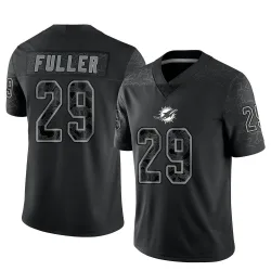 Men's Kendall Fuller Miami Dolphins No.29 Limited Reflective Jersey - Black