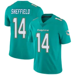 Men's Kendall Sheffield Miami Dolphins No.14 Limited Team Color Vapor Untouchable Jersey - Aqua