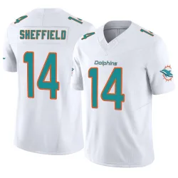 Men's Kendall Sheffield Miami Dolphins No.14 Limited Vapor F.U.S.E. Jersey - White
