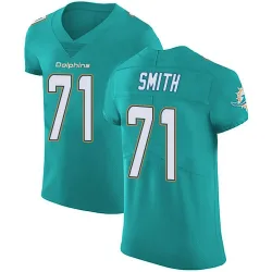 Men's Kion Smith Miami Dolphins No.71 Elite Aqua Team Color Vapor Untouchable Jersey - Green