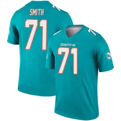 Men's Kion Smith Miami Dolphins No.71 Legend Jersey - Aqua