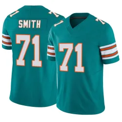 Men's Kion Smith Miami Dolphins No.71 Limited Alternate Vapor F.U.S.E. Jersey - Aqua