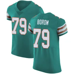 Men's Larry Borom Miami Dolphins No.79 Elite Aqua Alternate Vapor Untouchable Jersey - Green