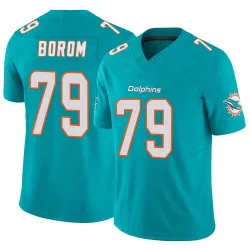 Men's Larry Borom Miami Dolphins No.79 Limited Vapor F.U.S.E. Jersey - Aqua