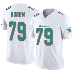 Men's Larry Borom Miami Dolphins No.79 Limited Vapor F.U.S.E. Jersey - White