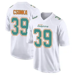 Men's Larry Csonka Miami Dolphins No.39 Game Fashion Jersey - White
