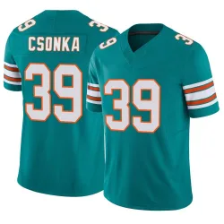 Men's Larry Csonka Miami Dolphins No.39 Limited Alternate Vapor F.U.S.E. Jersey - Aqua