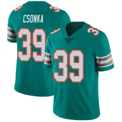 Men's Larry Csonka Miami Dolphins No.39 Limited Alternate Vapor Untouchable Jersey - Aqua