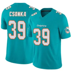 Men's Larry Csonka Miami Dolphins No.39 Limited Vapor F.U.S.E. Jersey - Aqua