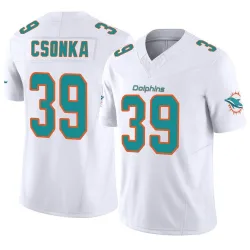 Men's Larry Csonka Miami Dolphins No.39 Limited Vapor F.U.S.E. Jersey - White