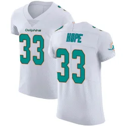 Men's Larry Hope Miami Dolphins No.33 Elite Vapor Untouchable Jersey - White