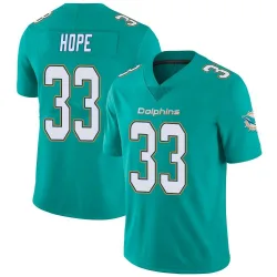 Men's Larry Hope Miami Dolphins No.33 Limited Team Color Vapor Untouchable Jersey - Aqua