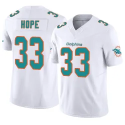 Men's Larry Hope Miami Dolphins No.33 Limited Vapor F.U.S.E. Jersey - White