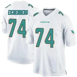 Men's Liam Eichenberg Miami Dolphins No.74 Game Jersey - White