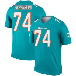 Men's Liam Eichenberg Miami Dolphins No.74 Legend Jersey - Aqua