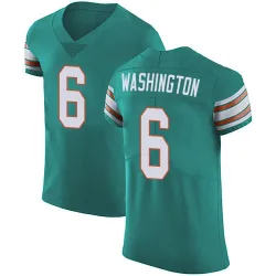 Men's Malik Washington Miami Dolphins No.6 Elite Aqua Alternate Vapor Untouchable Jersey - Green
