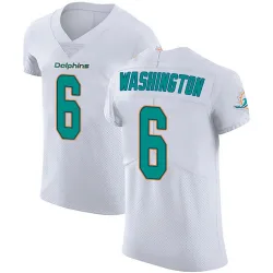 Men's Malik Washington Miami Dolphins No.6 Elite Vapor Untouchable Jersey - White