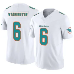 Men's Malik Washington Miami Dolphins No.6 Limited Vapor F.U.S.E. Jersey - White