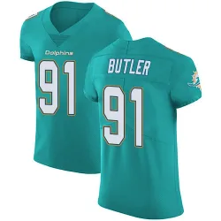 Men's Matthew Butler Miami Dolphins No.91 Elite Aqua Team Color Vapor Untouchable Jersey - Green