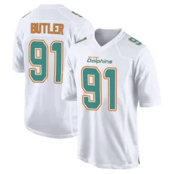 Men's Matthew Butler Miami Dolphins No.91 Game Fashion Jersey - White