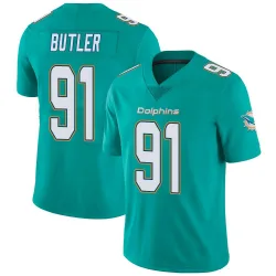 Men's Matthew Butler Miami Dolphins No.91 Limited Team Color Vapor Untouchable Jersey - Aqua