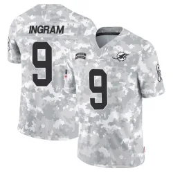 Men's Melvin Ingram Miami Dolphins No.9 Limited 2024 Salute to Service Jersey - Arctic Camo