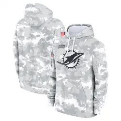 Men's Miami Dolphins No. 2024 Salute to Service Club Fleece Pullover Hoodie - Arctic Camo