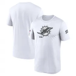 Men's Miami Dolphins No. Legend 2024 Salute To Service Performance T-Shirt - White