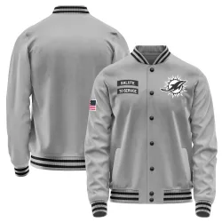 Men's Miami Dolphins No. Salute to Service Performance Jacket - Gray