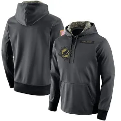 Men's Miami Dolphins No. Salute to Service Player Performance Hoodie - Anthracite