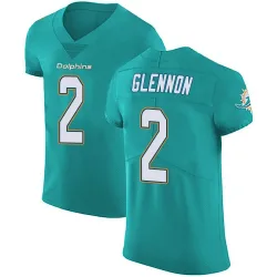 Men's Mike Glennon Miami Dolphins No.2 Elite Aqua Team Color Vapor Untouchable Jersey - Green