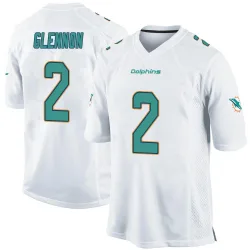 Men's Mike Glennon Miami Dolphins No.2 Game Jersey - White