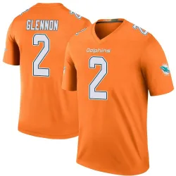 Men's Mike Glennon Miami Dolphins No.2 Legend Color Rush Jersey - Orange