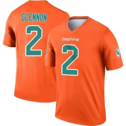 Men's Mike Glennon Miami Dolphins No.2 Legend Inverted Jersey - Orange