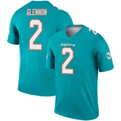 Men's Mike Glennon Miami Dolphins No.2 Legend Jersey - Aqua