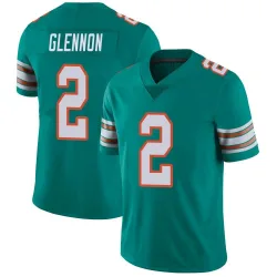 Men's Mike Glennon Miami Dolphins No.2 Limited Alternate Vapor Untouchable Jersey - Aqua