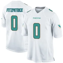 Men's Minkah Fitzpatrick Miami Dolphins No.0 Game Jersey - White