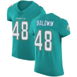 Men's Monaray Baldwin Miami Dolphins No.48 Elite Aqua Team Color Vapor Untouchable Jersey - Green