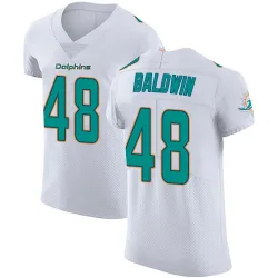 Men's Monaray Baldwin Miami Dolphins No.48 Elite Vapor Untouchable Jersey - White