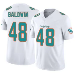 Men's Monaray Baldwin Miami Dolphins No.48 Limited Vapor F.U.S.E. Jersey - White