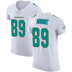 Men's Nat Moore Miami Dolphins No.89 Elite Vapor Untouchable Jersey - White