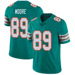 Men's Nat Moore Miami Dolphins No.89 Limited Alternate Vapor Untouchable Jersey - Aqua